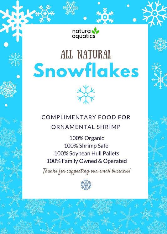 Snowflakes | Organic | Shrimp Snack | Shrimp Food | Ornamental Shrimp Staple Supplement